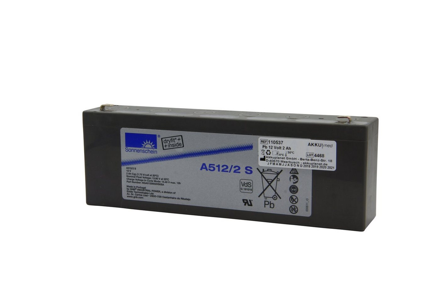 Exide Blei Akku passend für Siemens Servo 300, 300A Akku 2000 mAh (12,0 V) von Exide