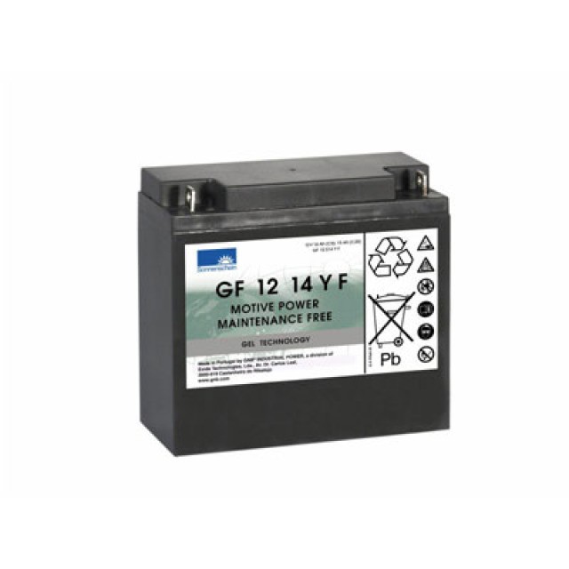 Exide Dryfit GF 12 014 Y F Blei Akku mit M5 Schraubanschluss 12V, 14000mAh von Exide