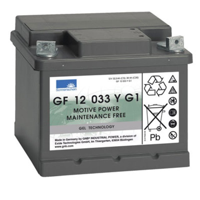 Exide Dryfit GF 12 033 Y G1 Blei Akku mit M6 Schraubanschluss 12V, 32500mAh von Exide