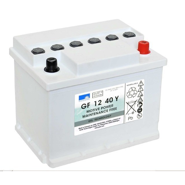 Exide Dryfit GF 12 040 Y Blei Akku mit A-Pol 12V, 40000mAh von Exide