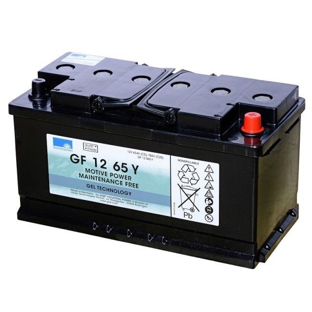 Exide Dryfit GF 12 065 Y Blei Akku mit A-Pol 12V, 65000mAh von Exide