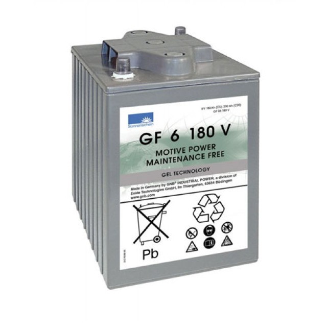 Exide Dryfit Traction Block GF 06 180 V Blei Akku mit A-Pol 6V, 180000mAh von Exide