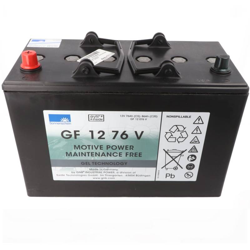 Exide Dryfit Traction Block GF 12 076 V Blei Akku mit A-Pol 12V, 76000mAh von Exide