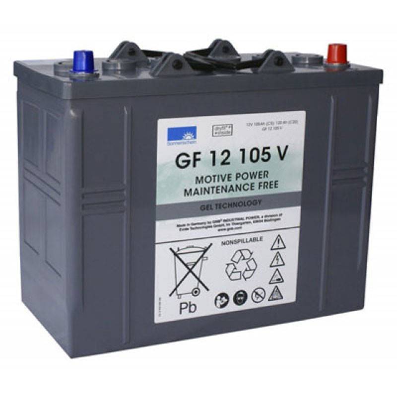 Exide Dryfit Traction Block GF 12 105 V GF12105V 12 Volt 105 Ah 345 x 174 x 283mm A-Pol Anschluss von Exide