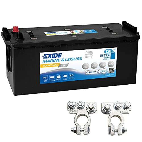 Exide Equipment Gel Batterie ES 1350 12V 120Ah inkl. Polklemmen Boot Solar Wohnmobil von Exide
