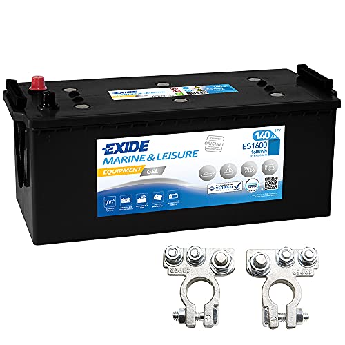 Exide Equipment Gel Batterie ES 1600 12V 140Ah inkl. Polklemmen Boot Solar Wohnmobil von Exide