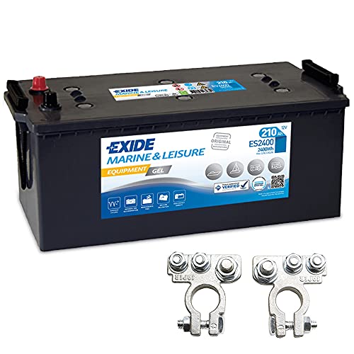 Exide Equipment Gel Batterie ES 2400 12V 210Ah G210 inkl. Polklemmen Boot Solar Wohnmobil von Exide