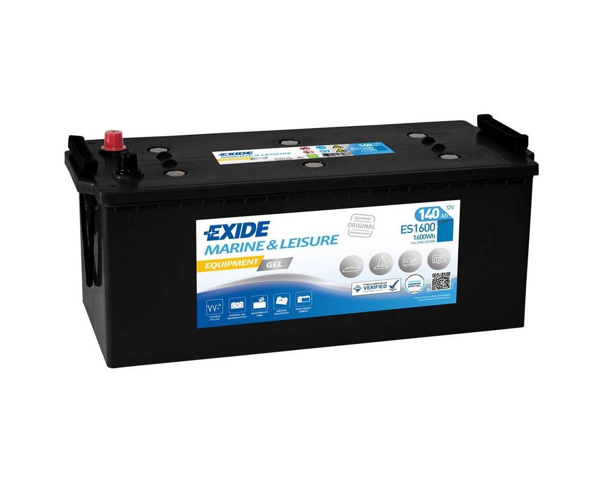 Exide Exide ES1600 Gel Batterie 140Ah 12V Marine G140 Boot Wohnmobil Solar Batterie, (12 V V) von Exide