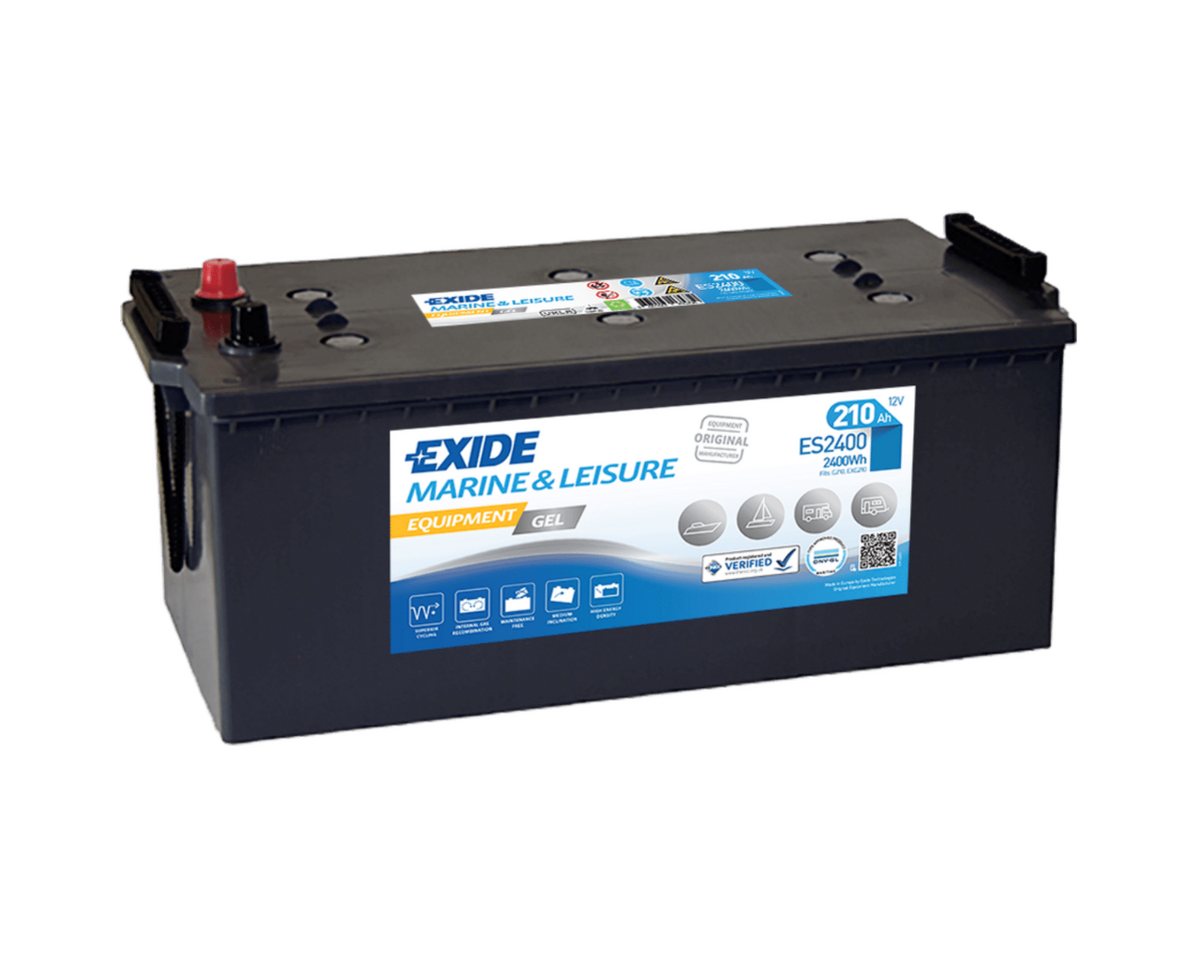 Exide Exide ES2400 Gel Batterie 210Ah 12V Marine G210 Boot Wohnmobil Solar Batterie, (12 V V) von Exide