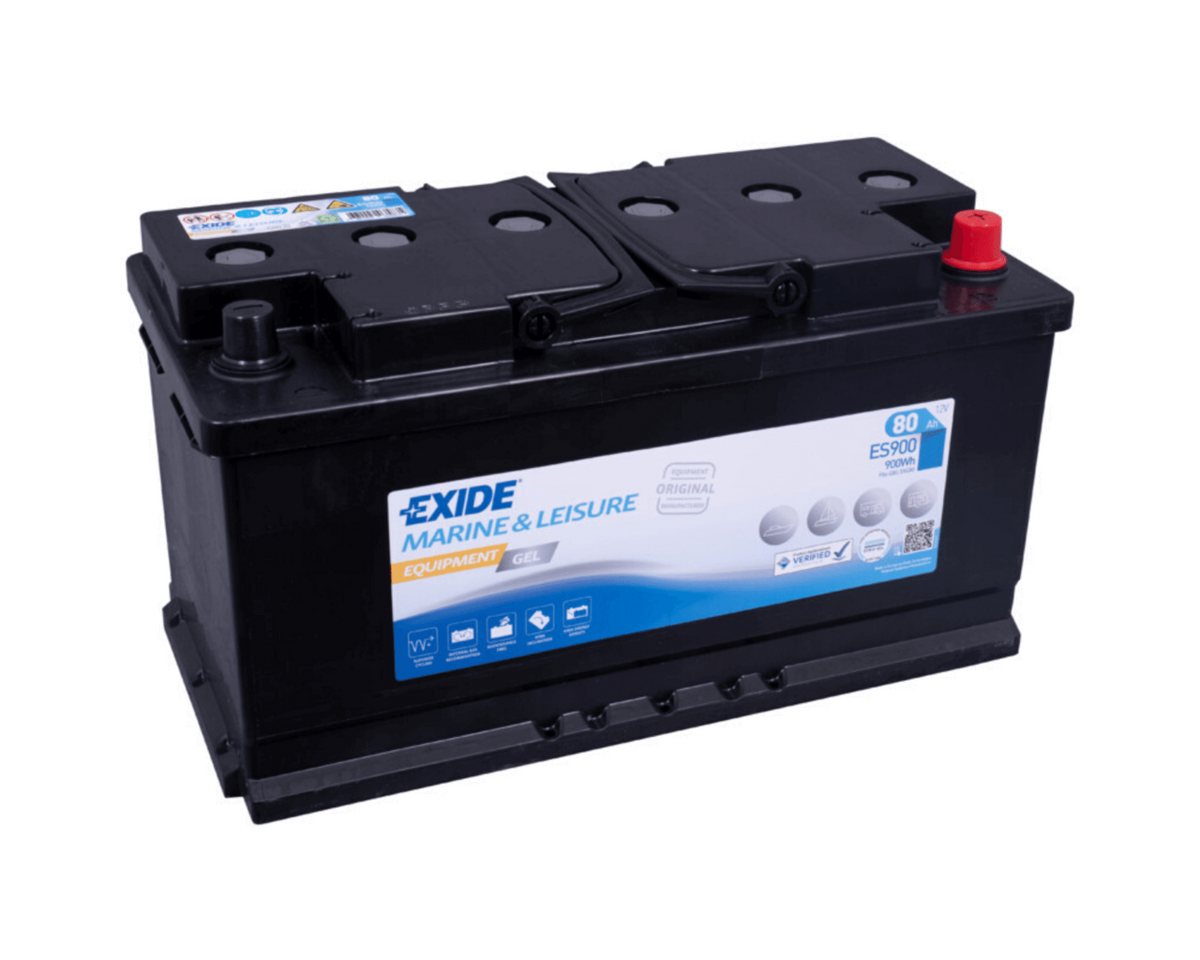 Exide Exide ES900 Gel Batterie 80Ah 12V Marine Multifit G80 Boot Wohnmobil Batterie, (12 V V) von Exide