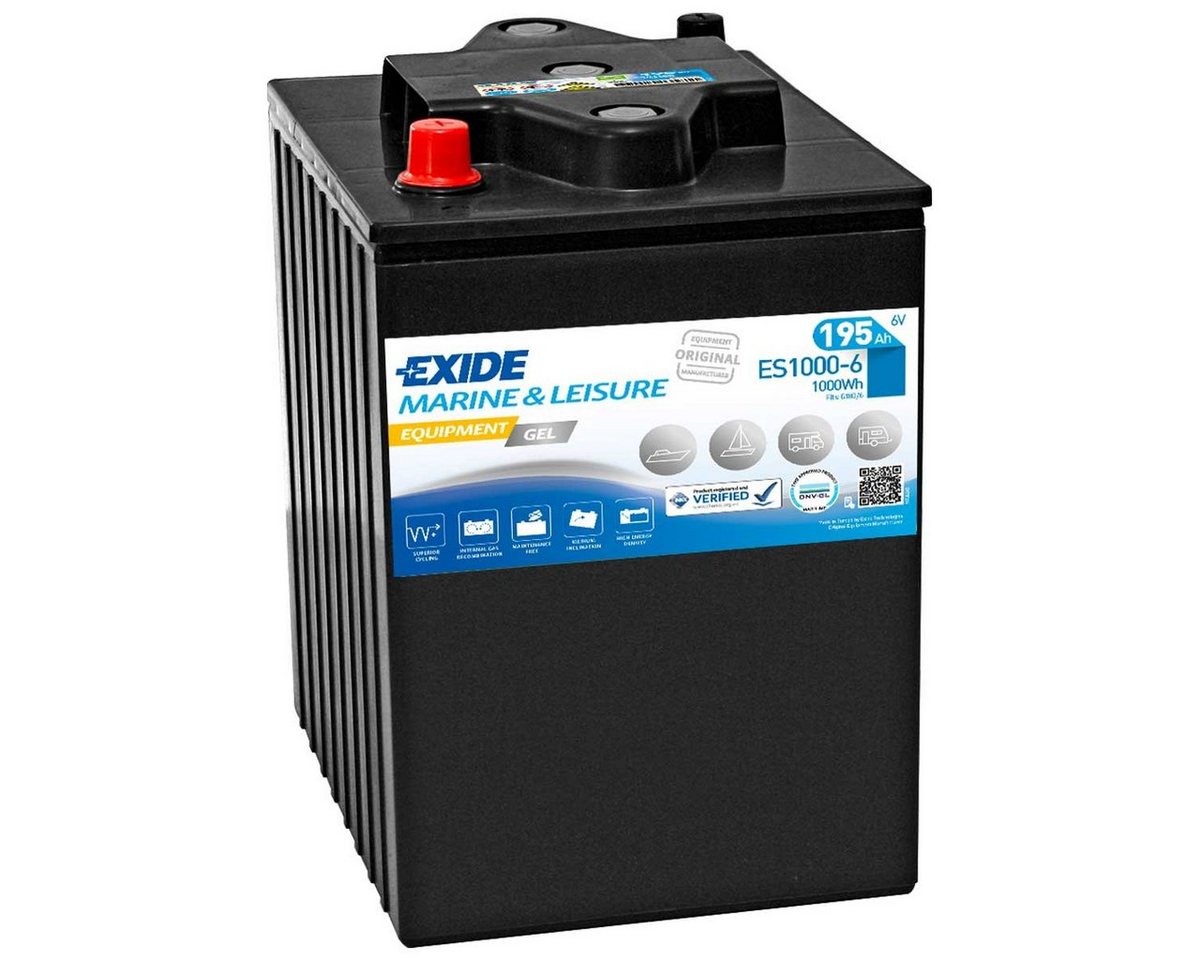 Exide Exide Equipment ES1000-6 Gel Batterie 6V 195Ah Marine Multifit Batterie, (6 V V) von Exide