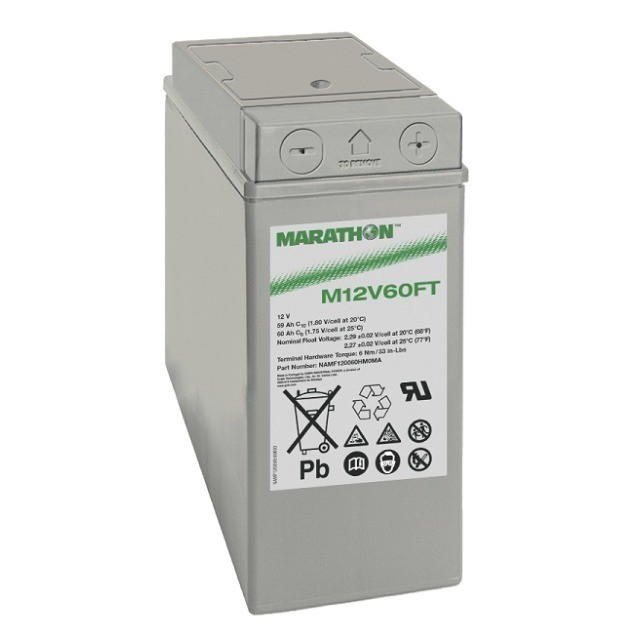 Exide Marathon M12V60FT Blei Akku mit M6 Schraubanschluss 12V, 59000mAh von Exide