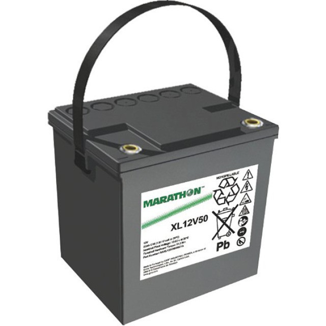 Exide Marathon XL12V50 Blei Akku mit M6 Schraubanschluss 12V, 50400mAh von Exide