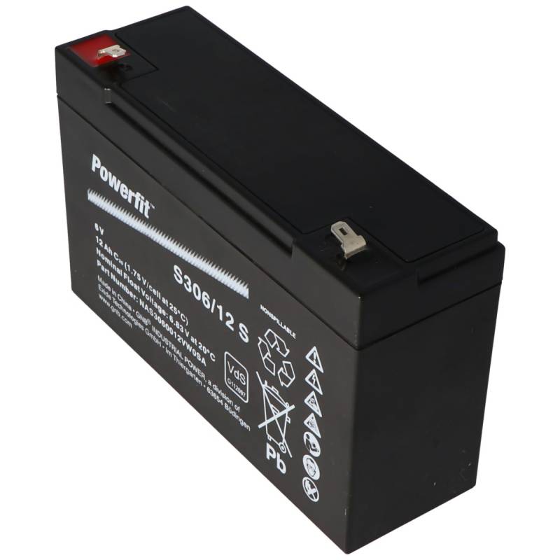 Exide Powerfit S306/12 S Blei Akku mit Faston 4,8 mm 6V, 12000mAh von Exide