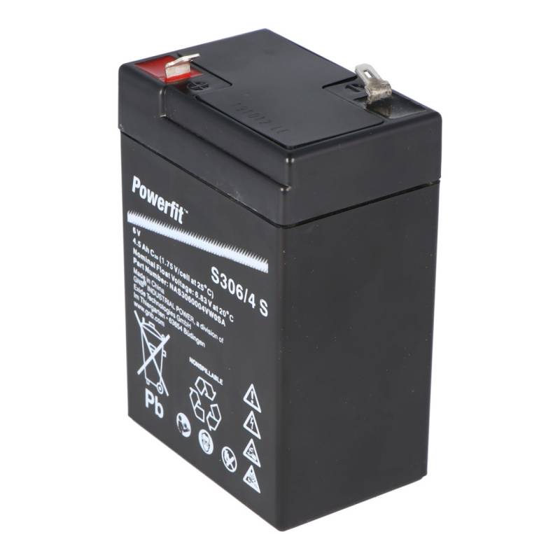 Exide Powerfit S306/4 S Blei Akku mit Faston 4,8 mm 6V, 4500mAh von Exide
