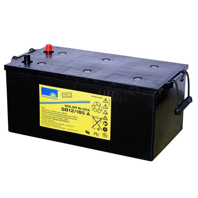 Exide Sonnenschein Solar Block SB12/185 A Blei Akku mit A-Pol 12V, 185000mAh von Exide