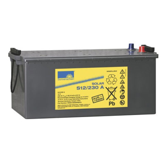 Exide Sonnenschein Solar S12/230 A Blei Akku mit A-Pol 12V, 230000mAh von Exide