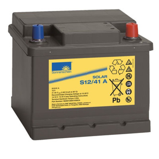Exide Sonnenschein Solar S12/41 A Blei Akku mit A-Pol 12V, 41000mAh von Exide