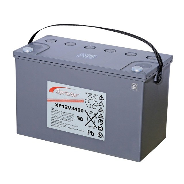 Exide Sprinter XP12V3400 Blei Akku mit M6 Schraubanschluss 12V, 105000mAh von Exide