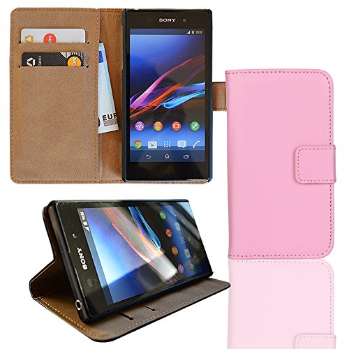 EximMobile Brieftasche Handytasche Flip Case Etui für Sony Xperia Go Rosa von EximMobile