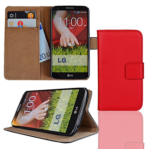 EximMobile Brieftasche Handytasche Flip Case Etui für LG Optimus L5 II Rot von Eximmobile