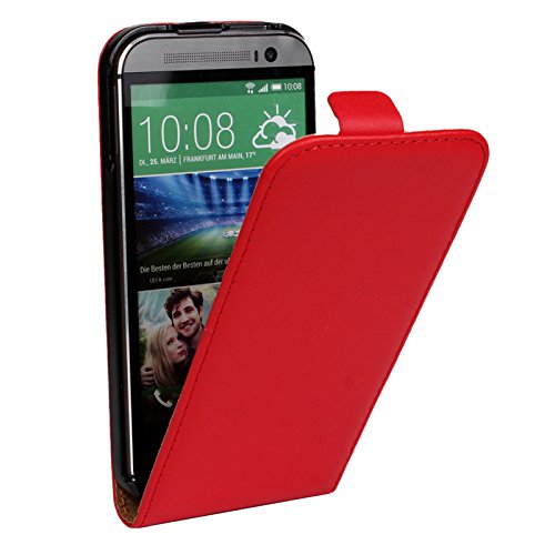 EximMobile Flipcase Handytasche Etui Tasche für HTC One (M8) Rot von Eximmobile