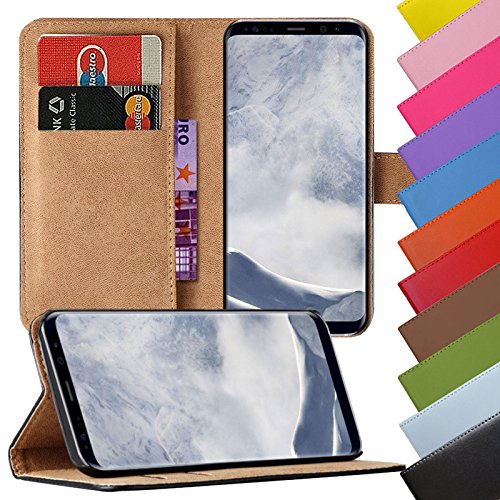 Eximmobile - Book Case Handyhülle für Samsung Galaxy S6 in Pink mit Kartenfächer | Schutzhülle aus Kunstleder | Handytasche als Flip Case Cover | Handy Tasche | Etui Hülle Kunstledertasche von Eximmobile