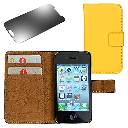 Eximmobile Brieftasche Handytasche Flip Case Etui für Apple iPhone 5C Gelb von Eximmobile