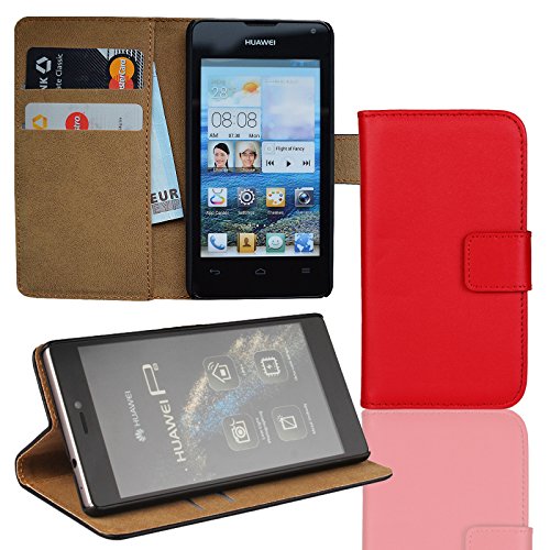 Eximmobile Brieftasche Handytasche Flip Case Etui für Huawei Ascend G510 Rot von Eximmobile