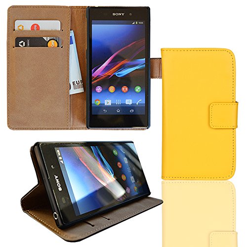 Eximmobile Brieftasche Handytasche Flip Case Etui für Sony Xperia S Gelb von Eximmobile