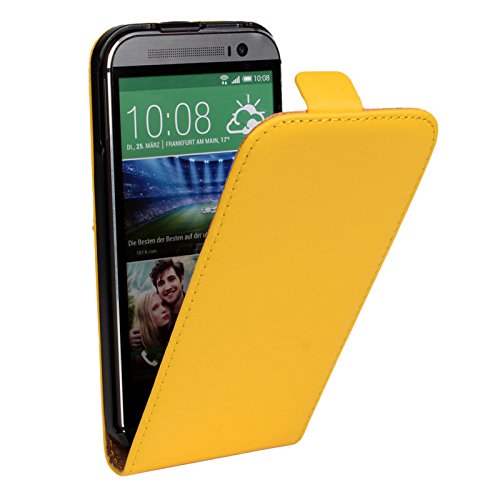 Eximmobile Flipcase Handytasche Etui Tasche für HTC One Mini Gelb von Eximmobile