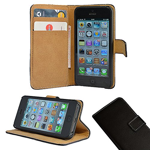 Eximmobile Premium - Book Style Case Handytasche für Apple iPhone 5/5S + Schutzfolie + Touch Pen von Eximmobile