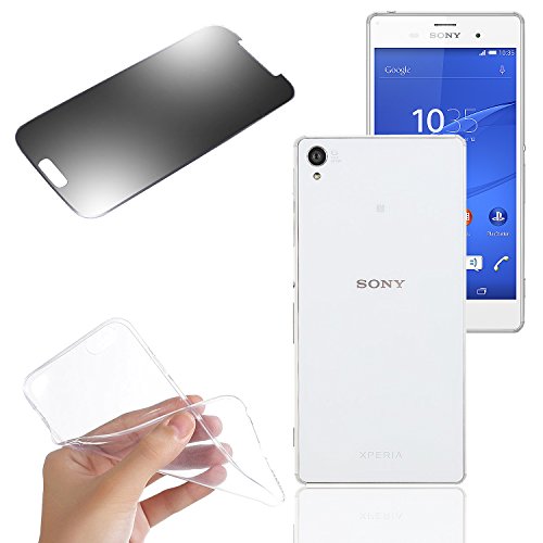 Eximmobile Silikon Case Schutzhülle Handytasche + Panzerfolie für Sony Xperia E4g (transparent) von Eximmobile