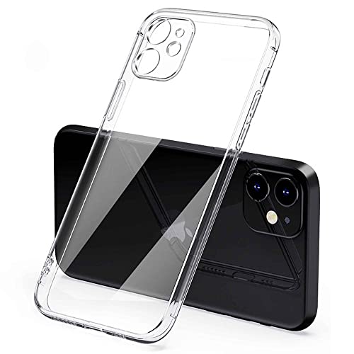 Eximmobile - Silikonhülle Metallic (Transparent) kompatibel mit Apple iPhone 11 + Panzerfolie Silikon Hülle Handyhülle Handytasche Case Tasche von Eximmobile