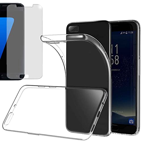 Eximmobile Silikonhülle mit Panzerfolie kompatibel mit Samsung Galaxy S22 Ultra Silikon hülle transparent von Eximmobile