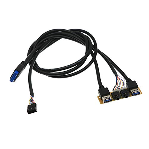 60 cm Front für Gehäuse, USB 3.0 + USB 3.0 High Port I/O Board Internes Kabel Line Hub Spiel Kabelaufwickler von Exingk