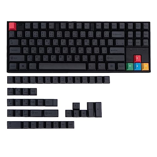 PBT-Tastenkappen, 130 Stück, Farbstoffsublimation, Keycap-Set, japanisch/englisch für Mädchen, mechanische Tastatur, dicke PBT-Tastenkappen, 130 Tasten, japanisch/englisch, von Exingk