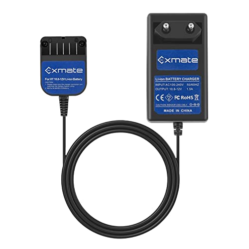 Exmate 10.8V-12V Ladegerät für HITACHI 329369 329370 329371 329389 331065 BCL1015 10.8V-12V Lithium Akkus(Nicht für NI-MH/NI-Cd Akkus) von Exmate