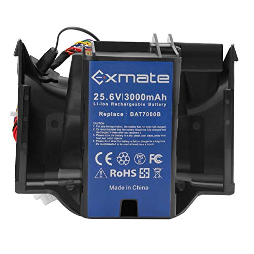 Exmate 25.6V 3.0Ah Akku für Rasenmäher Robomow BAT7000B, Lithium-Ionen Akku Robomow Premium RC302, RC304, RC304u, RC306, RC308, RC308u, RC312, RC312u von Exmate