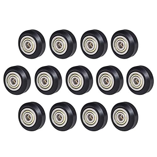 Exogio 13 Pack 3D Drucker Rollen POM V-Slots Modelle Riemenscheibe Räder 625Zz Linear Lagerung Ulley Passive Rund Rad Rolle für Creality CR10, Ender 3, Anet A8 3D Printer von Exogio