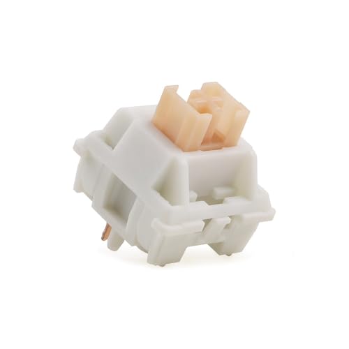 ExotiCore Outemu Cream Yellow Pro V2 Switch, 5Pin Vorgeschmierter Leiser Taktiler Schalter für Mechanische Tastaturen(30PCS) von ExotiCore