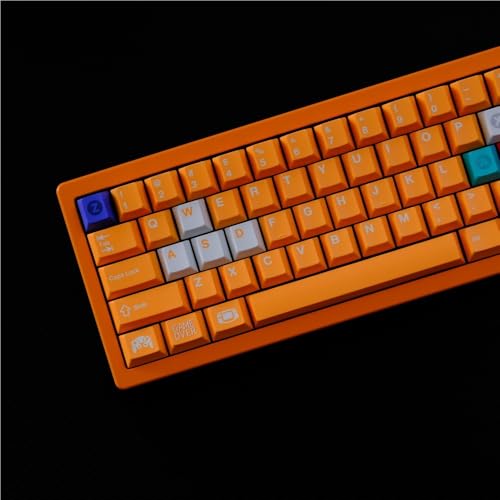 Tastenkappen Mit Retro-Gaming-Thema, Cherry Profile PBT Keycaps für Benutzerdefinierte Mechanische Tastaturen(NGC Orange) von ExotiCore