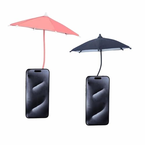 Magnetic Mobile Phone Umbrella Shade for Sun,Adjustable Anti-Glare Cute Mini Outdoor Coolness Cell Phone Holder,Flexible Angle Design & Rotatable Phone Ring for iPhone 16 15 14 13 12 Pro & All Phones( von Explcior