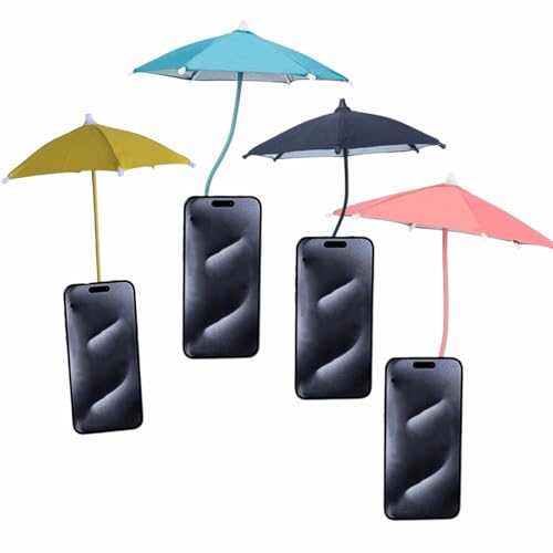 Magnetic Mobile Phone Umbrella Shade for Sun,Adjustable Anti-Glare Cute Mini Outdoor Coolness Cell Phone Holder,Flexible Angle Design & Rotatable Phone Ring for iPhone 16 15 14 13 12 Pro & All Phones( von Explcior