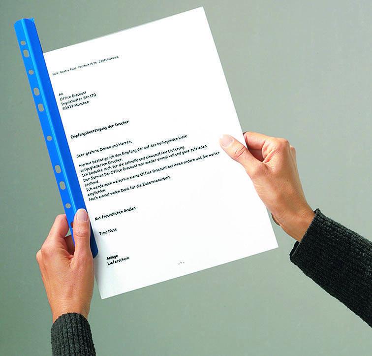 Expro Klemmschienen mit Abheftleiste DIN A4 0.3 cm blau Expro Klemmschienen mit Abheftleiste DIN A4 0.3 cm blau von Expro