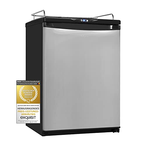 Exquisit Bierkühler BK160-HE-300G inox | 163 l Nutzinhalt | Inox | Bierkühler | Kühlschrank | Kühlen | Rollen von Exquisit
