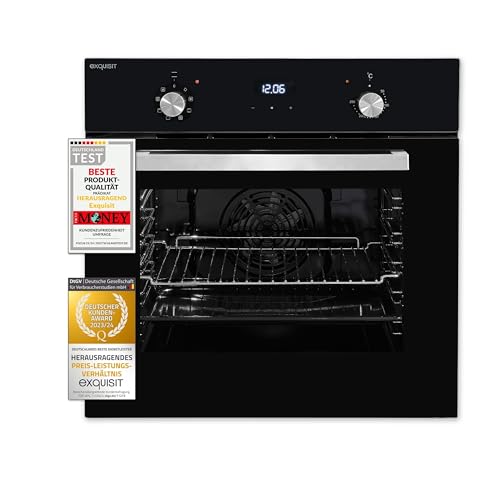 Exquisit EBE 657-2H sw Einbaubackofen | 59 L Backofenvolumen | Heißluft | Teleskopauszüge | Schwarz Exquisit EBE 657-2H sw Einbaubackofen | 59 L Backofenvolumen | Heißluft | Teleskopauszüge | Schwarz von Exquisit