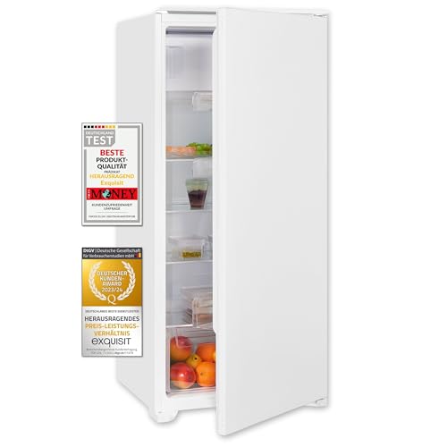 Exquisit Einbau-Kühlschrank EKS201-4-E-040E | Nutzinhalt: 181 L | 4*-Gefrieren | Alarm-Funktion | Einbaugerät von Exquisit