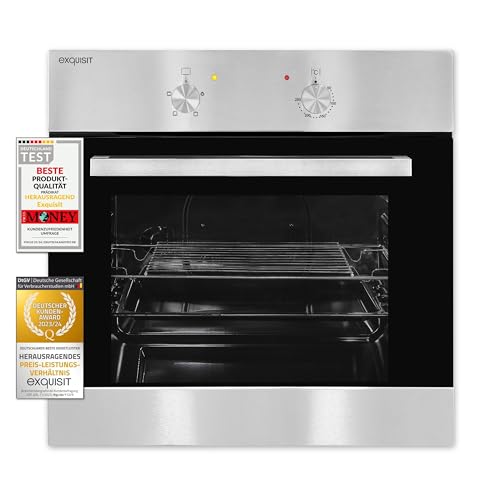 Exquisit Einbaubackofen EBE 555-1.1 | 62 L Garraum | Backofen Einbaugerät Edelstahl-Design | Energieklasse A | Einbau Backofen ohne Kochfeld Exquisit Einbaubackofen EBE 555-1.1 | 62 L Garraum | Backofen Einbaugerät Edelstahl-Design | Energieklasse A | Einbau Backofen ohne Kochfeld von Exquisit
