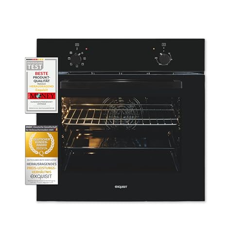 Exquisit Einbaubackofen EBE255-U-020 schwarz | Energieeffizienzklasse A | 59,0 l Garraum | Umluft | Einbaubackofen 60 cm Exquisit Einbaubackofen EBE255-U-020 schwarz | Energieeffizienzklasse A | 59,0 l Garraum | Umluft | Einbaubackofen 60 cm von Exquisit